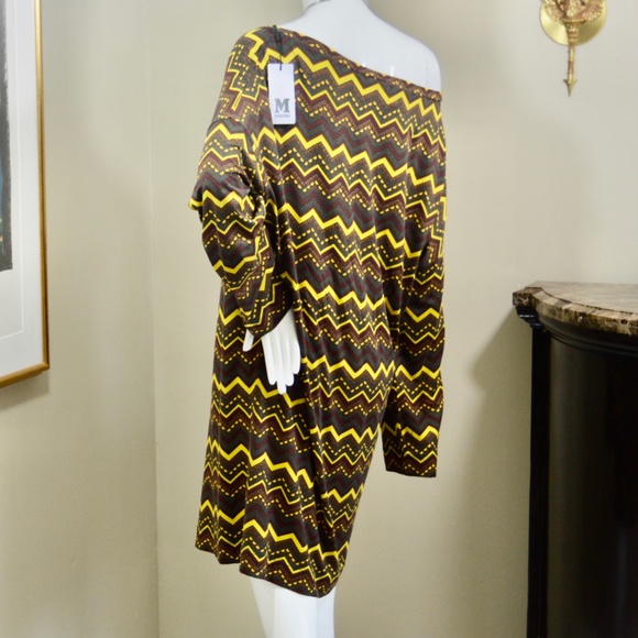 NWT M Missoni Chevron Long Sleeve T-Shirt Dress Size XL - Picture 12 of 14